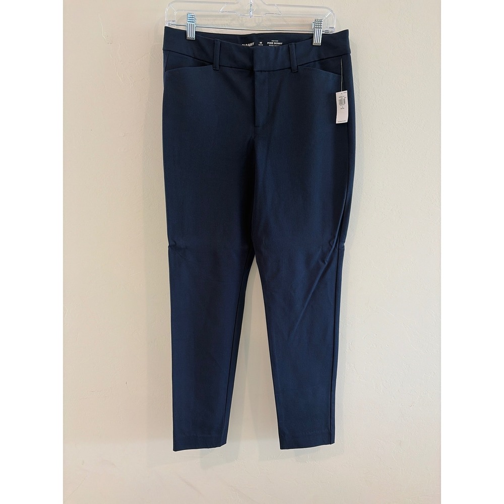 Old Navy Pixie Skinny High Rise Pants Navy Blue 10 Petite NWT 629563-07-1